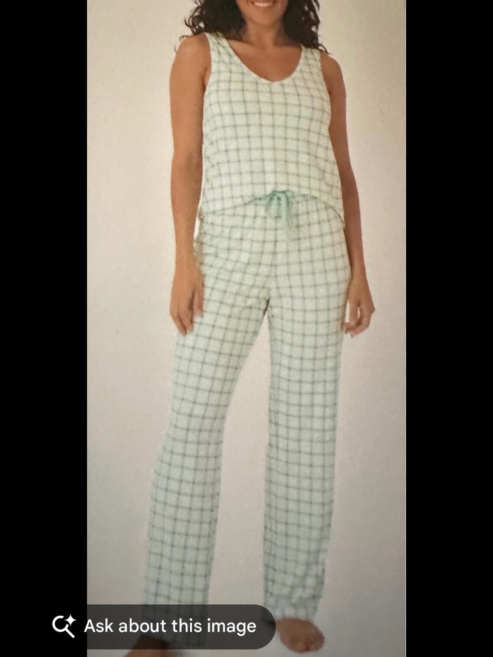Eddie Bauer medium Plaid PJs V-Neck Tank Top & pants